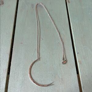 Sterling Silver Crescent Moon Necklace